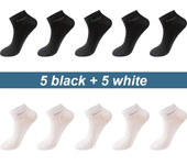 10pairs/lot men's bamboo fiber socks short casual breatheable anti-bacterial man ankle socks new black busines high quality