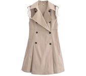 Spring  women's clothing, new trench coat , unique square scarf decoration, sleeves  style