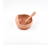 Cuenco de silicona para bebé, tazón de Caracol de entrenamiento, juego de ventosa anticaída con cuchara, vajilla de alimentación para niños