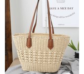 Handmade Straw Woven Bag, Large Capacity Shoulder Bag Manufacturer, Women's Bag Wholesale, Beach Bag, Retro Hollow Woven Bag
