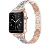 Suitable for Apple 9 8 7 45mm 41mm Three Bead Watch iwatch 65432SE 44mm 40mm Metal Wrist Strap