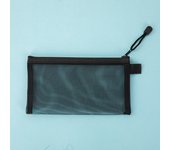 Nylon Transparent Zipper Pencil Case Solid Color Zipper Clear Stationery Bag Travel Case Makeup Pouch Mesh Cosmetic Storage Bag