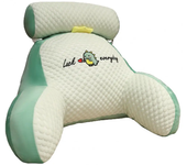 Backrest Support Pillow Back Support Cushion Cartoon Print Bed Reading Pillow with Arm Support Detachable Backrest for Sofa