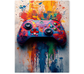 Painted Graffiti Game Controller Posters Abstract Gaming Headphones Canvas Painting Boys Bedroom Playroom Wall Art Home Decor
