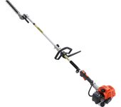 SucceBuy 26CC Gas Pole Hedge Trimmer, 2-Cycle Dual Blade with 270° Adjustable Head for Shrub & Bush Trimming