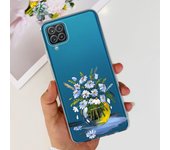 For Galaxy A12 A125F Samsung Cover Capa Case Bling Heart Butterlfly Flower Painting Fundas  For Samsung A12 SM-A125F Clear Cases