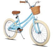 Bicicleta para niñas de 2 a 9 años, Bicicleta para niñas 12/14/16/18 Pulgadas con Cesta y estabilizadores, 20 Pulgadas con Caballete