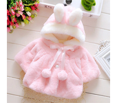 Baby girl clothes 0-3Y winter coat thick warm fur coat girl sweater coat pearl princess coat children's cute coat clothes