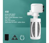 Water Purifier Silent Aquarium Filter Pump 3 in 1 Submersible Oxygen Air Pump Suction Cup White Aquarium Internal Filter Home
