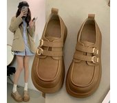 Zapatos Mary Jane Flat Mujer Marrones