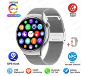 Pare Watch Reloj Inteligente Rastreador GPS Femenino, Pantalla Amoled De 1,27 Pulgadas, Llamada Bluetooth,Ip68 waterproof, Frecuencia Cardíaca, Azúcar En Sangre, presidón Arterial Reloj De Salud 2024 Nuevo Reloj Inteligente De Moda