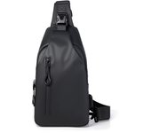 Mochila de pecho impermeable, Bolso pequeño de Crossbody de los hombres con el USB, bolso de hombro de Crossbody, mochila de los deportes de la manera, ocasional simple, bolso de pecho