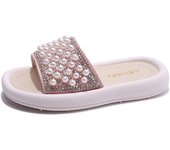 Sandalias para niños 2025 nuevas zapatillas para niñas perla bebé princesa zapatillas estudiante verano compañero de clase