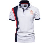 Verano nuevo cuello de solapa deporte hombre algodón POLO moda casual bordado camiseta manga corta