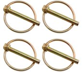 4PCS 45mm Heavy Duty Pin Shaft Locking Pin Fastener Assortment Kit for Farm Trucks Mowers Trolleys and Carriages M6(1/4Inch)