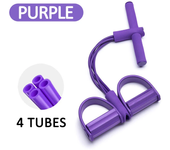 Multifunction Tension Rope 6-Tube Elastic Yoga Pedal Puller Resistance Band Tension Rope for Leg Stretching Slimming Training