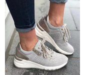 Zapatos Deportivos informales para mujer, zapatillas con cordones a la moda