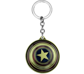America Shield Keychain Fun Rotate Relieve Anxiety Toy Keyring Avengers Car Bag Key Holder