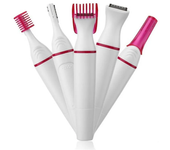 5 in 1 Set Women Painless Electric Epilator Hair Shaver Trimmer For Eyebrow Nose Facial Hair Removal Hair Clipper