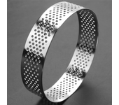 8Pcs 8cm Stainless Steel Tartlet Molds French Dessert Mousse Fruit Pie Tart Ring Quiche Cake Mold