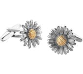 Men's high-end metal cufflinks, French shirts, two tone, sunflower cuffs, buttons, wedding decorations, jewelry gifts