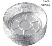 50PCS Aluminum Foil Tray Multipurpose Temperature Resistance Non-Sticky Air Fryer Bakeware Practical Kitchen Baking Tool