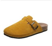 Zapatillas planas de exterior Retro concisas para mujer, sandalias modernas con hebilla, zapatos con correa, otoño e invierno, novedad de 2023