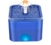 2L Capacity Automatic Cat Water Fountain with LED Lighting Drinker USB Pet Water Dispenser with Recirculate Filtring for Cats