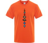 Nine Planets Mens T-Shirt Universe Solar System Men Tops Brand Short Sleeves O-Neck T Shirt Planets Colour Vintage Tee Shirt