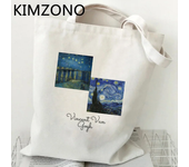 Van Gogh shopping bag shopping shopper grocery eco handbag tote bag sacola woven grab