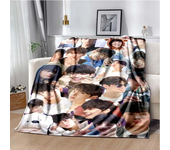 True Beauty Series Hwang in Youp Cha EunWoo Art Pattern Blanket Star Flannel Warm Throw Sofa Bed Travel Picnic Blanket Girl Gift