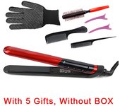 Professional 2in 1 Hair Straightener Iron Fast Warm-up LED Display Ceramic Coating Heating Plate Hair Straight Flat Iron Curl