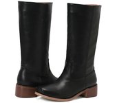 Botas altas de mujer estilo británico retro botas de rodilla de mujer botas de caballero de un pedal