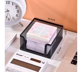 New Metal Mesh Cube Box Mini Office Supplies Desktop Note Box Portable Note Pads Box Holder Storage Box