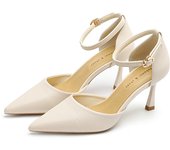2024 new style women's shoes/sandals/high heels/stilettos/pointed toes/spring/summer/autumn/winter/banquet/wedding/work/leather/Black