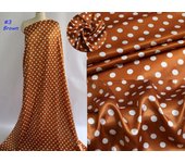 1 meter X 1.48 meter Polka Dots Fabric Satin Charmeuse Soft Lining Scarf Diy Tissu