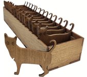 Juego de bobinas de Madera con Forma de Animal, Organizador de Hilo para Bricolaje, Wooden Bunny Bobbin Set, Wooden Animal Sheep Cat Bobbin Set, Embroidery Floss Organizer, Bobbin Holder Thread Holder, Sewing Storage Tool
