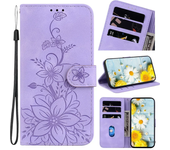 For LG Velvet G9 stylo 7 k42 4G 5G funda de cuero estampado de lirio antideslizante carcasa de polvo de moda