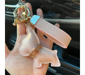 Car Keychain Leather Fadou Dog Car Keychain Creative Gift Bag Hanging Accessories Cute Couple Keychain Birthday Gift