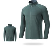 Chaqueta ligera con cremallera completa para hombre, camisa de manga larga con refrigeración, protección solar, ropa deportiva