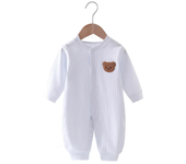 Pelele de algodón para bebé, mono de oso de Color sólido, ropa de una pieza para recién nacido, 0 a 18 meses, Otoño, 2023