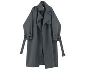 2025 New   Versatile Women's Mid-Length Windbreaker Spring and Autumn Loose Coat Trend