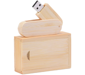 JASTER Rotatable Wood USB 2.0 Flash Drive 128GB Free Custom Logo Memory Stick 64GB Pen Drive with Pretty Wooden Box 32GB 16GB