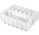 24Pcs Plastic Egg Cartons Bulk Clear Chicken Egg Tray Holder for Family Pasture Chicken Farm Business Market- 12 Grids