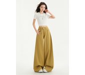 2025 Spring/Summer New Wide Leg Jeans Women's College Style High Waist Casual Loose Sagging Denim Floor Pants