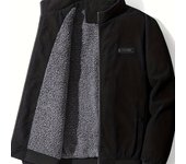 Warm Fleece Corduroy Jacket, Vintage Style Stand Collar Stretch Jacket Coat For Fall Winter