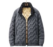 Chaqueta acolchada de lana de cordero para hombre, abrigo informal holgado y cómodo, grueso y cálido de gran tamaño