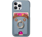 Ring Stand Phone Case, Card Holder Slim Protective Cover For iPhone 11 Pro Max 12 13 Mini XS X XR 7 8 SE SE3 Wallet Phone Cover