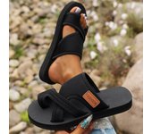 Verano nuevas señoras fondo plano conjunto dedo del pie fresco zapatillas cómodo transpirable playa zapatillas mujeres