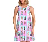 Fashion Customized Album MP3 E-Emilia Poster Women's Sleeveless Sun Skirt Leisure Travel Bag Beach Wear